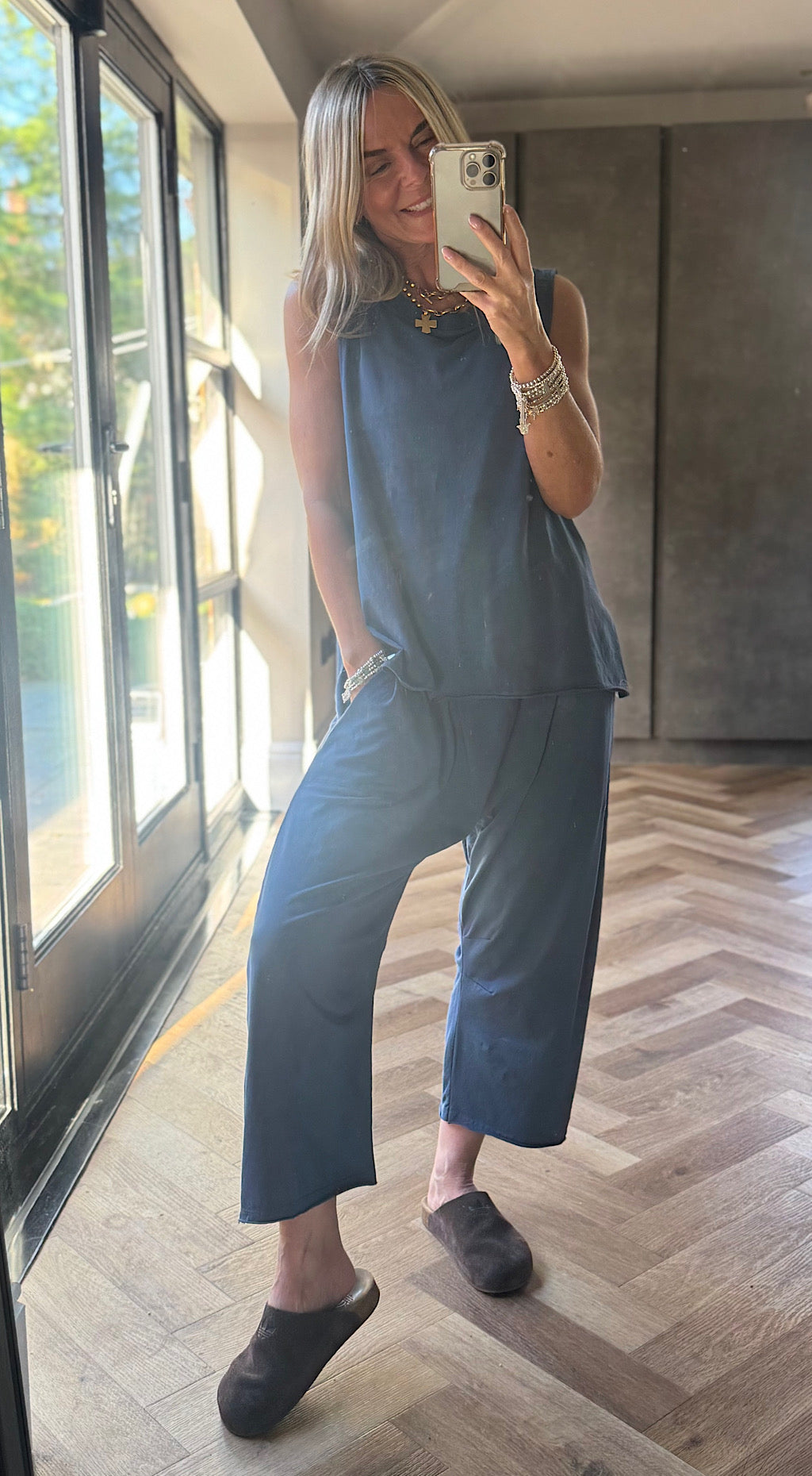 Free Spirit Cropped Pant - blue