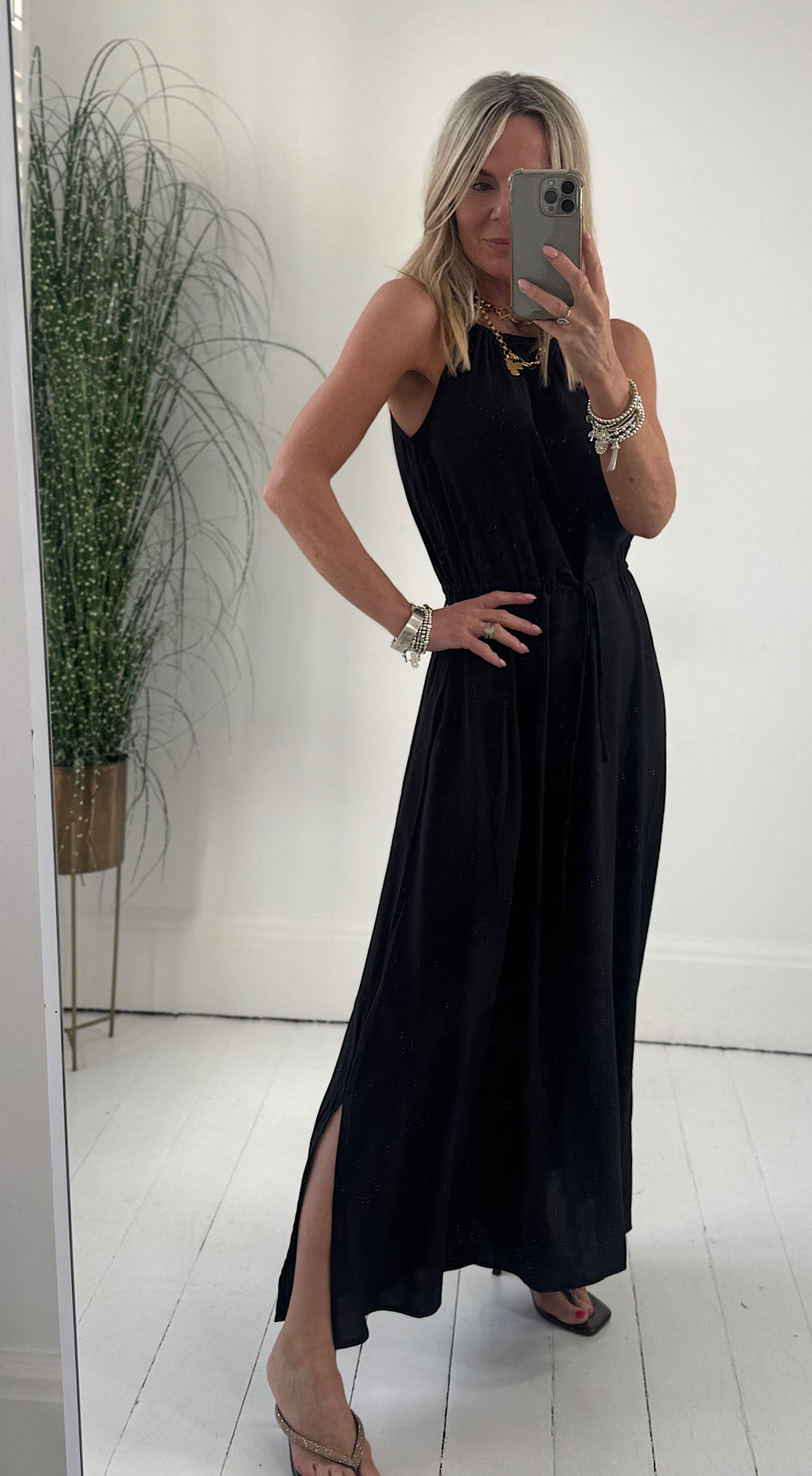 Joella Slip Dress - black