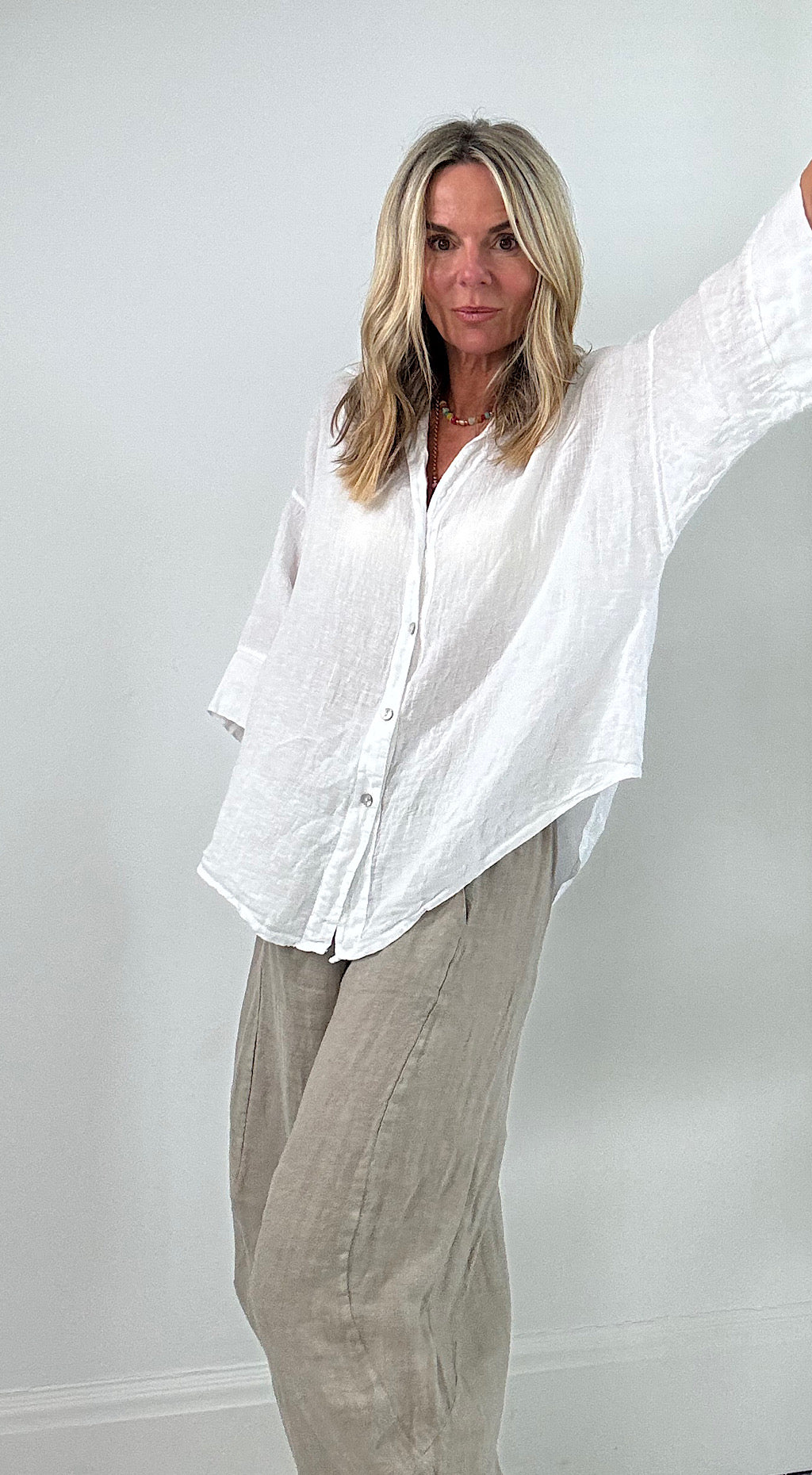 Linen shirts white