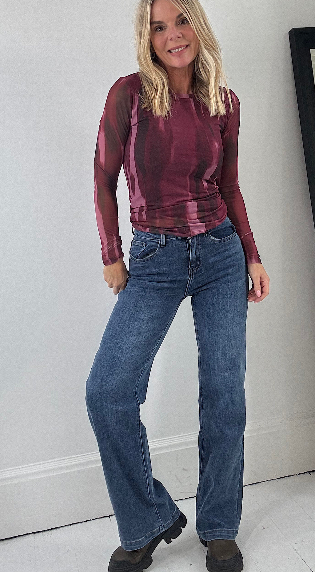 High waisted stretch jean