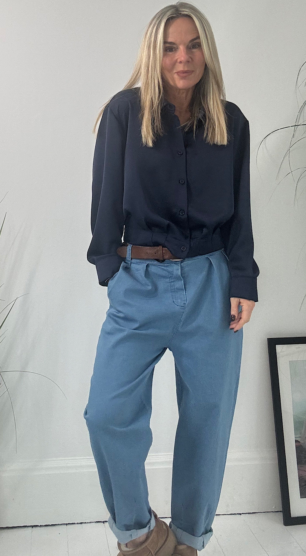 Soft Denim Peg Pant