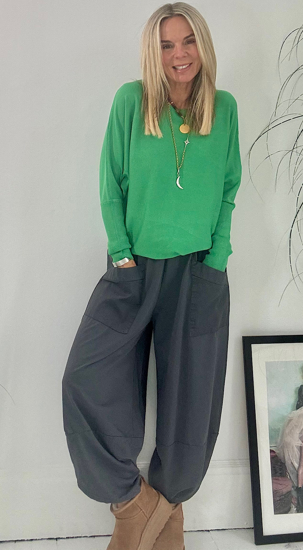 Morla Batwing Spring Knit - green