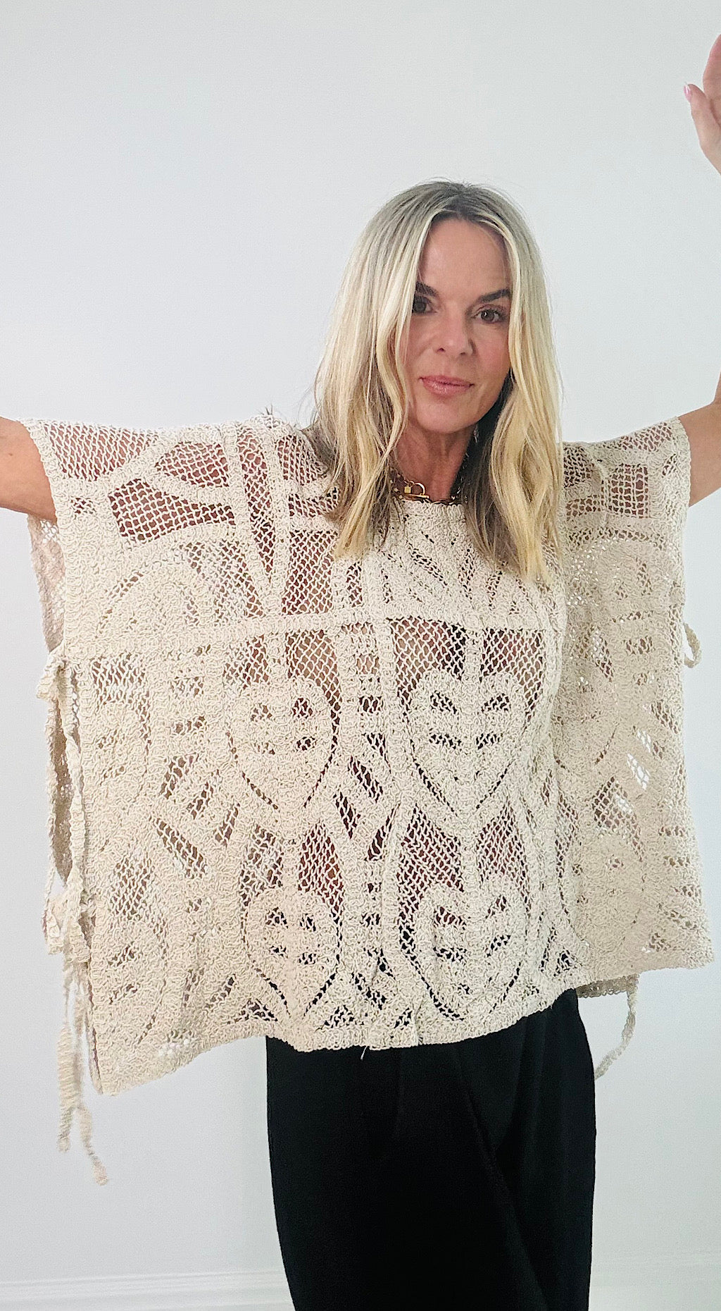 Crochet tie side top