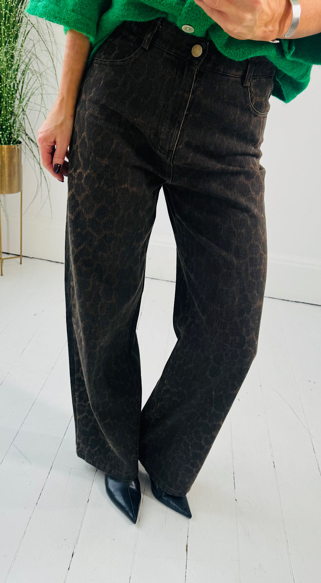 Muted Leopard Jeans