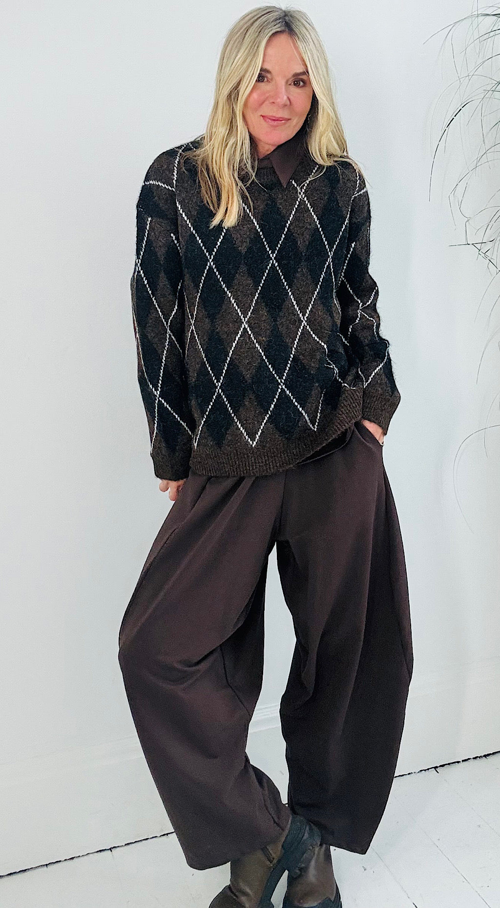 Cocoon Pants - chocolate