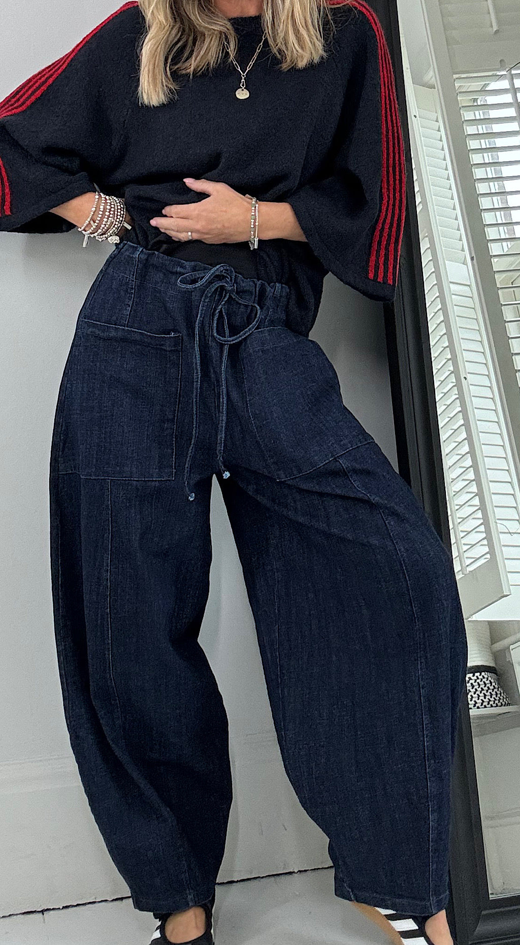 Barrel Pant - dark denim