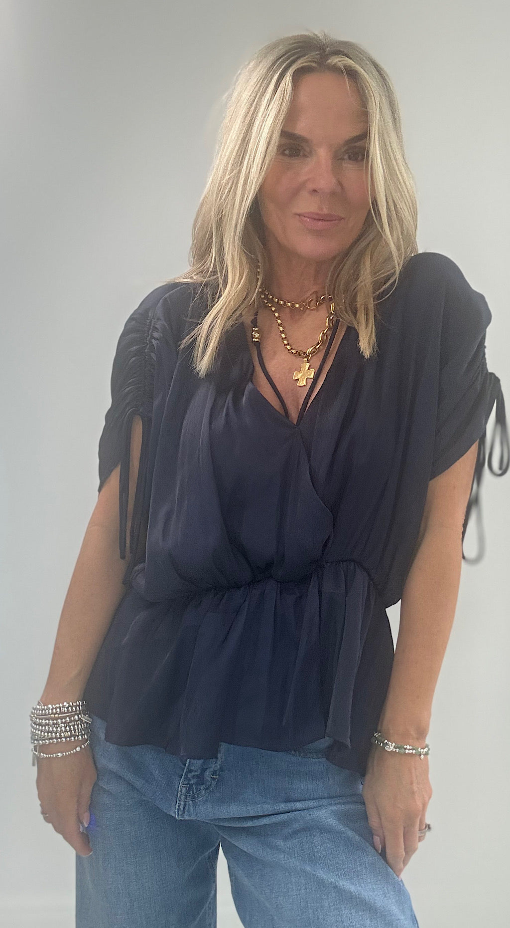 Navy Blue slinky top