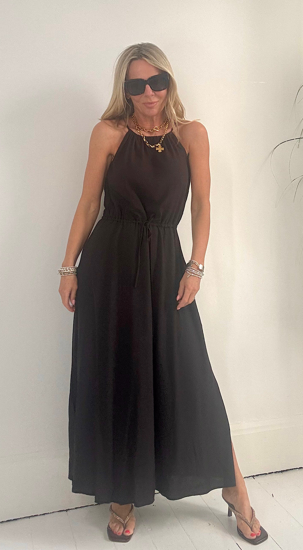 Joella Slip Dress - black