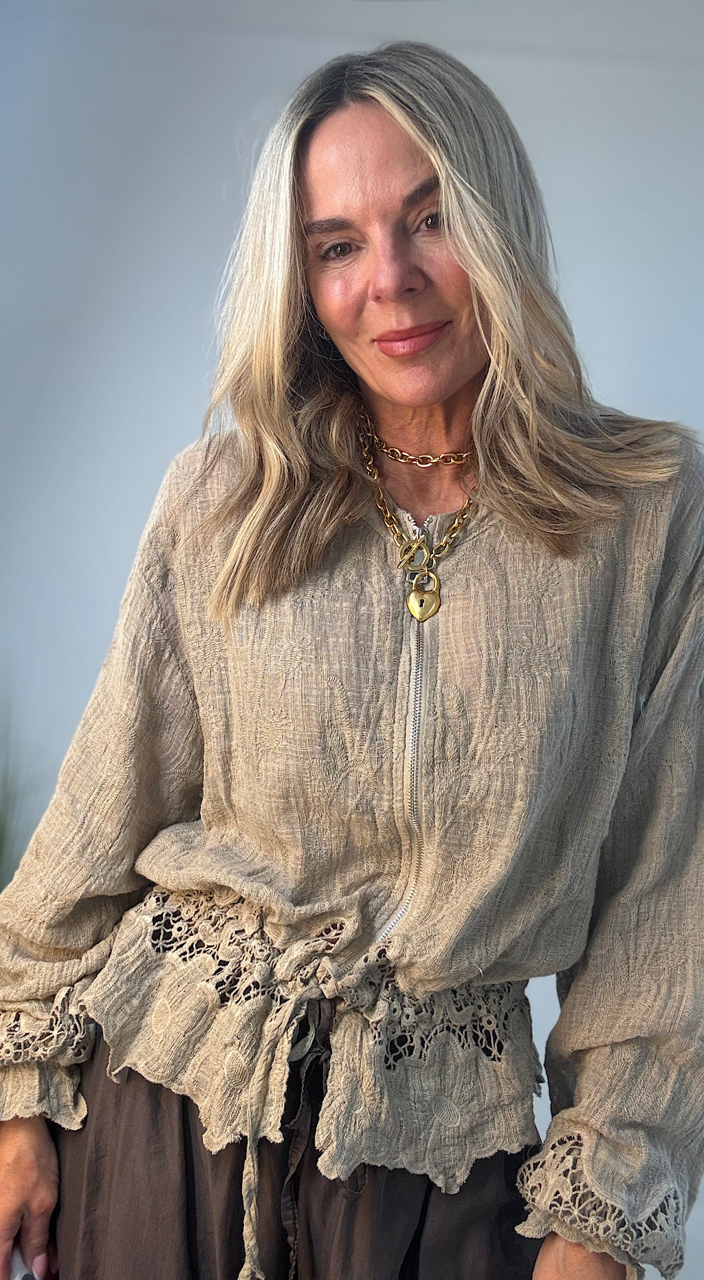 Mocha cotton jacket