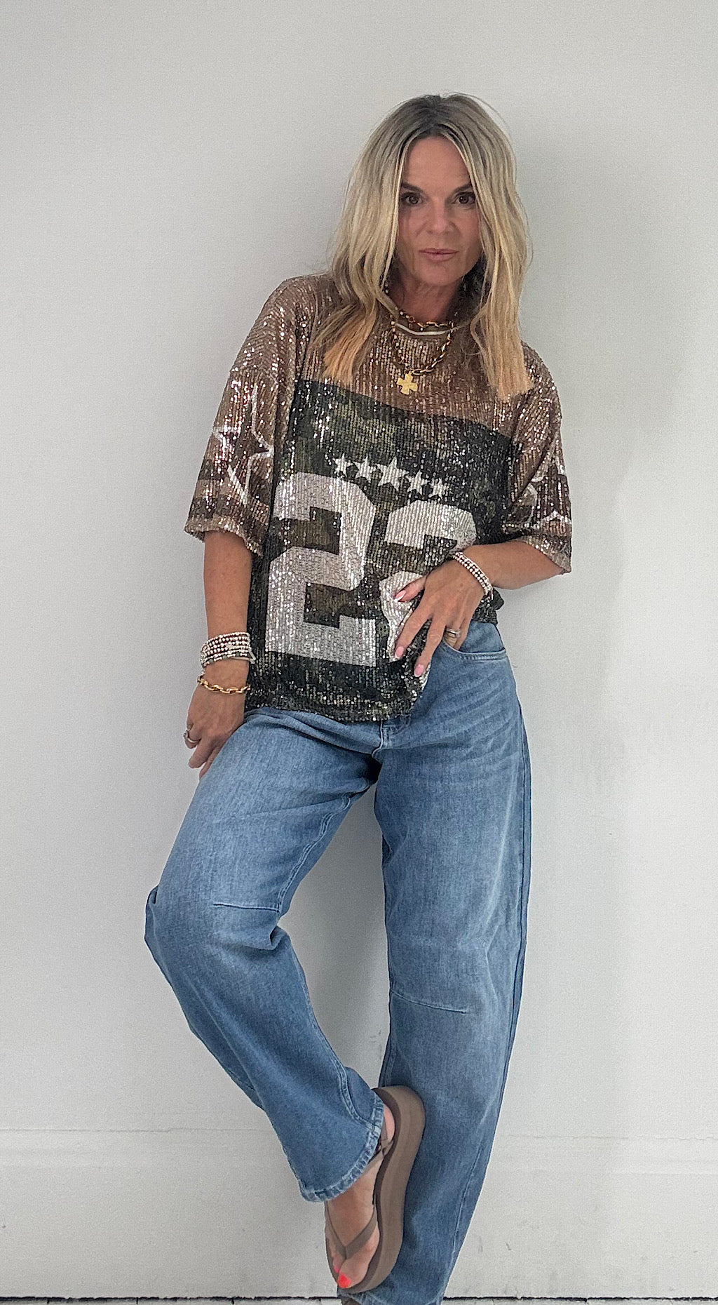 Sequin NFL top