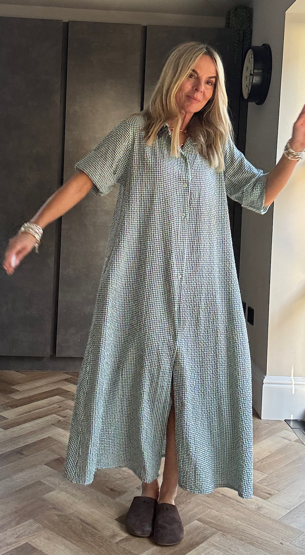 Gingham pocket dress