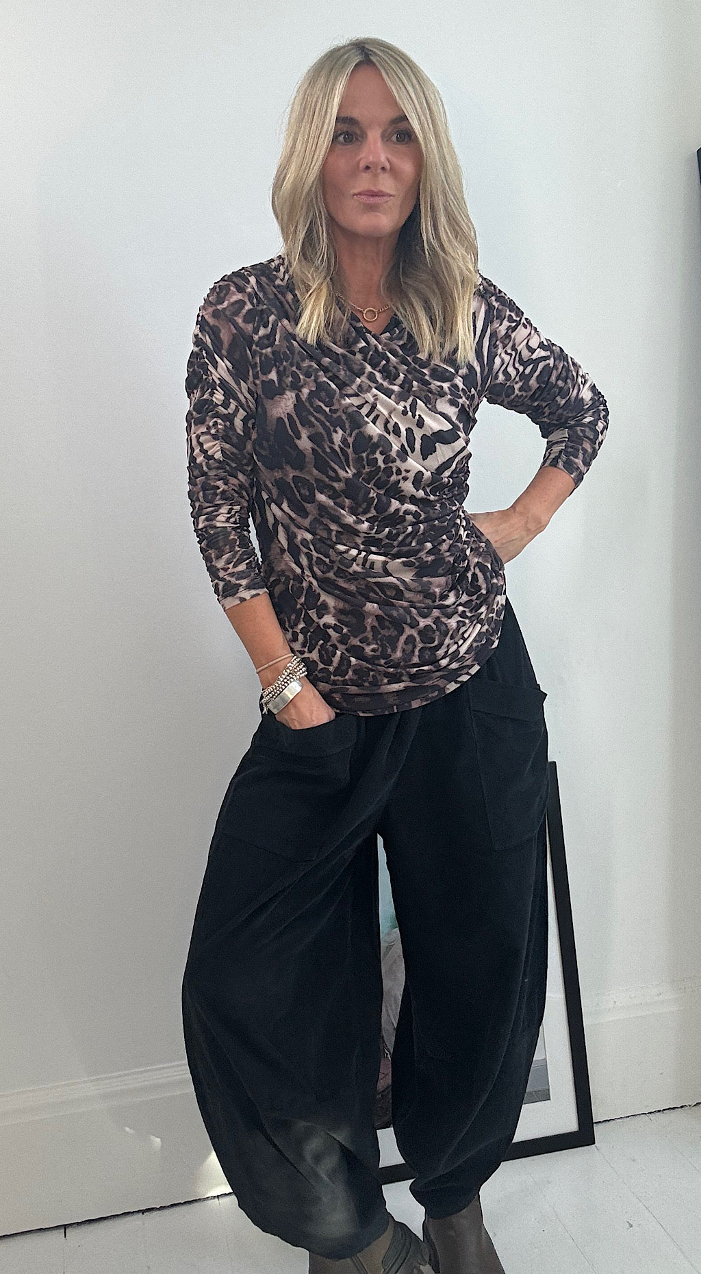 Pocket cocoon pant black