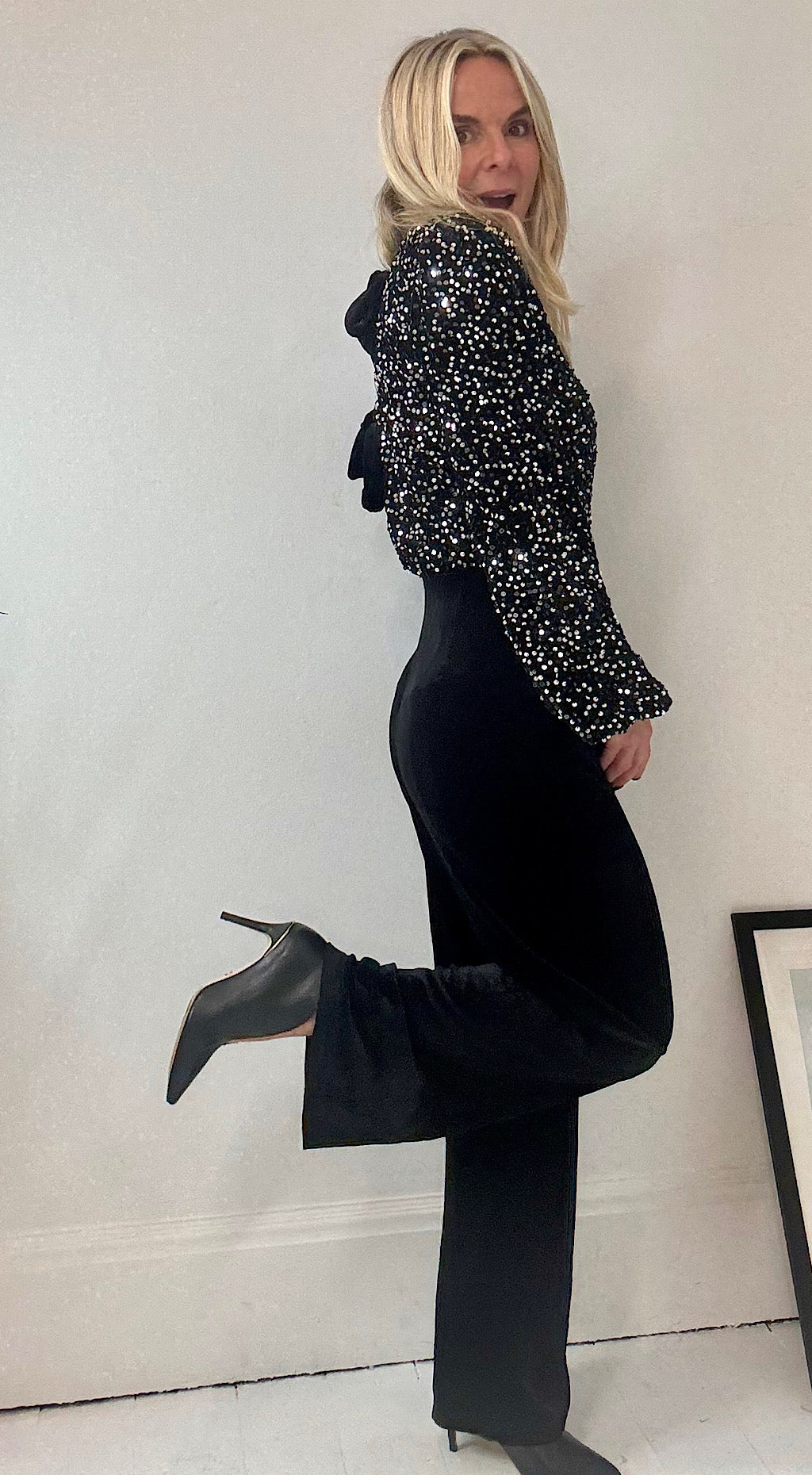 Sequin Velet Jumpsuit