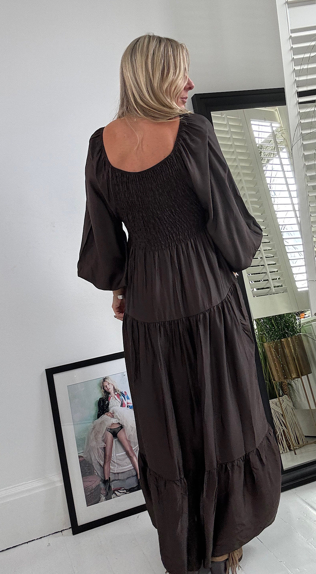 Chocolate brown maxi