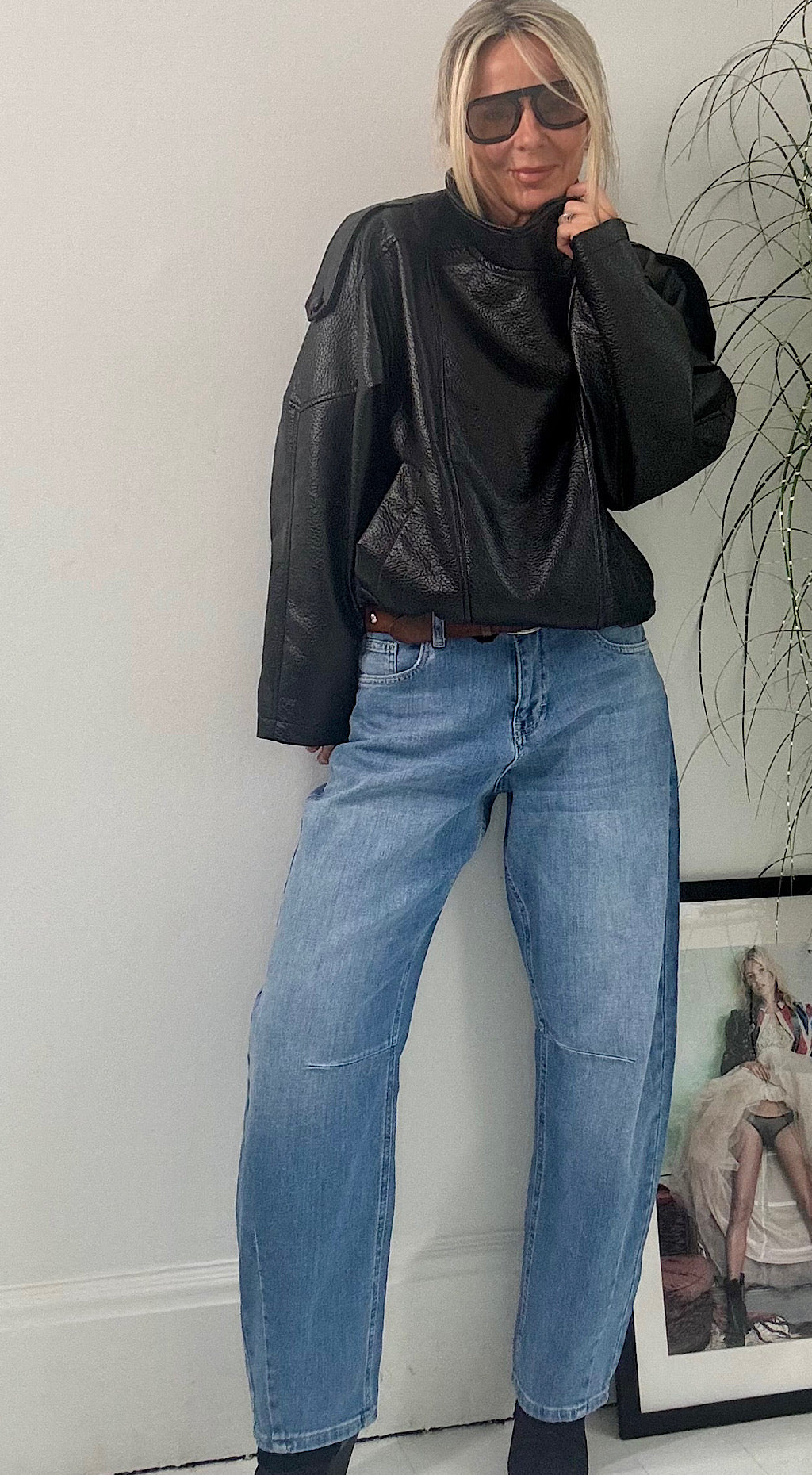 PU Black 80's Jacket