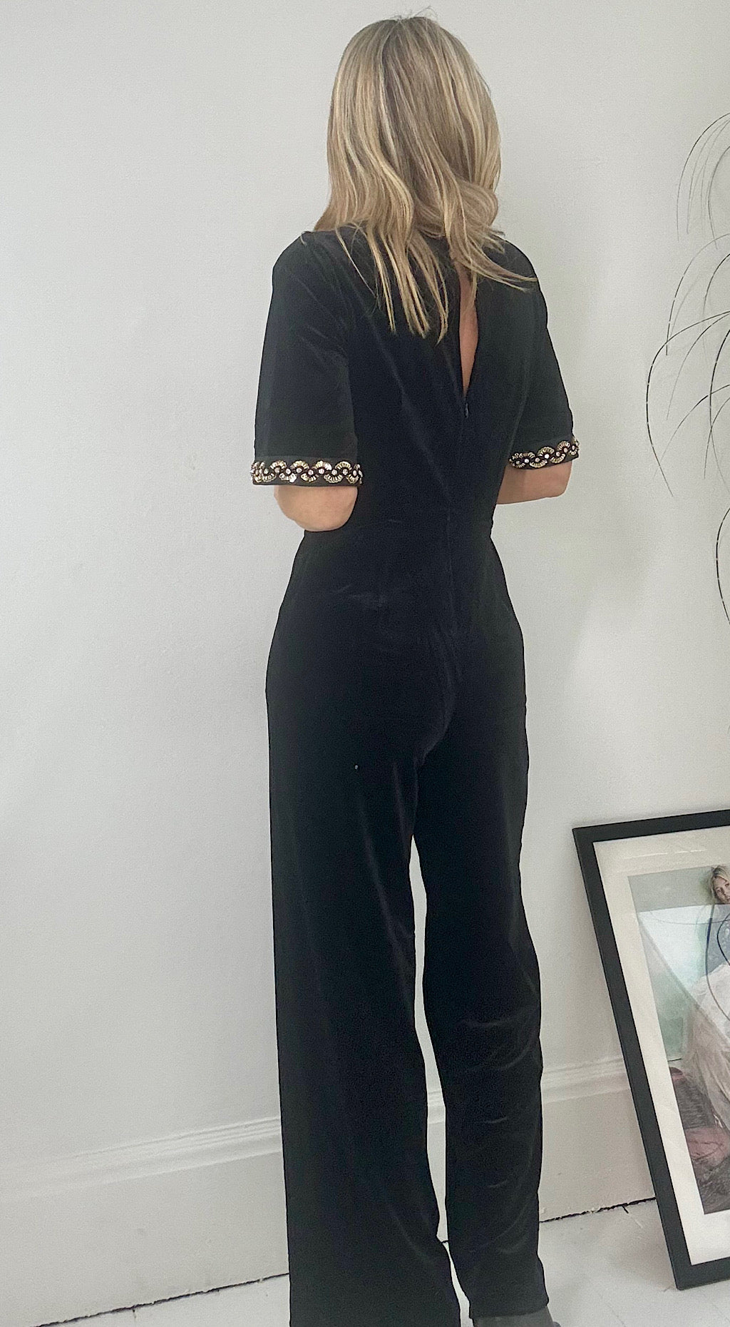 No Going Back Velvet Jumpsuit by Traffic People
