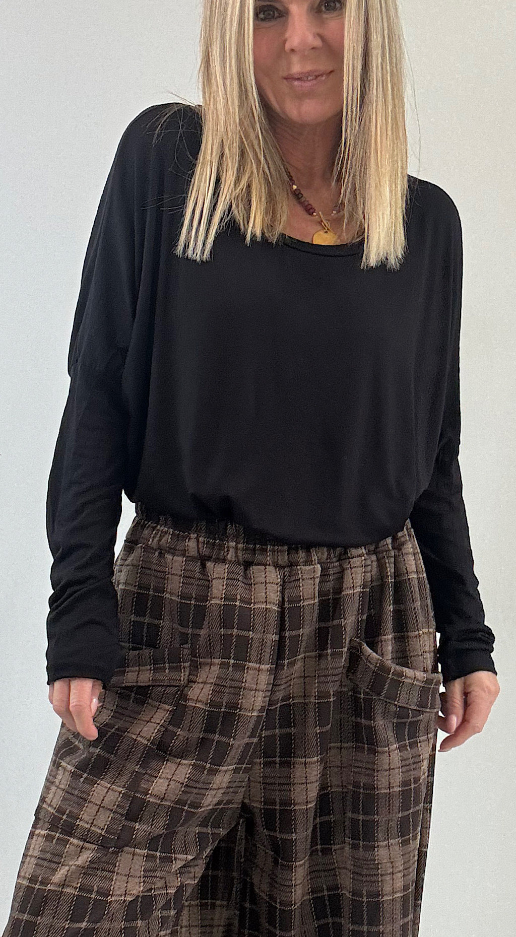 Sloppy Jersey Top - black