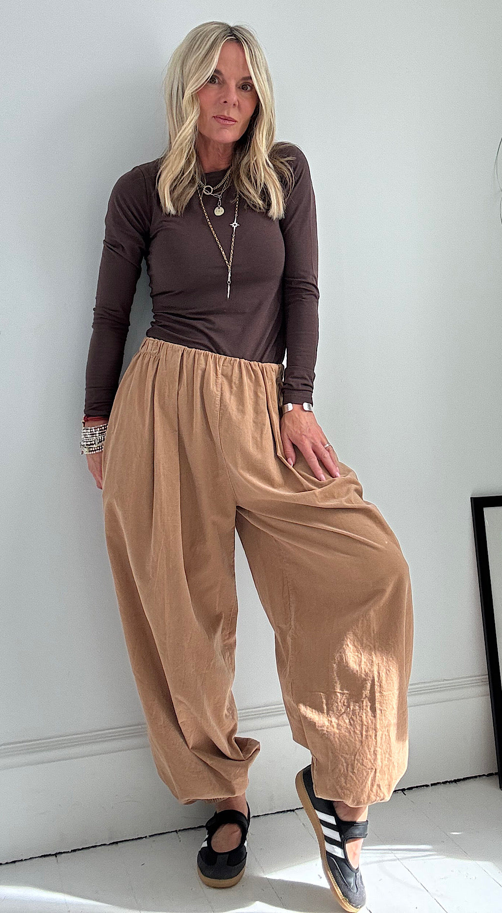 Pamila Long Sleeve Tee - Chocolate