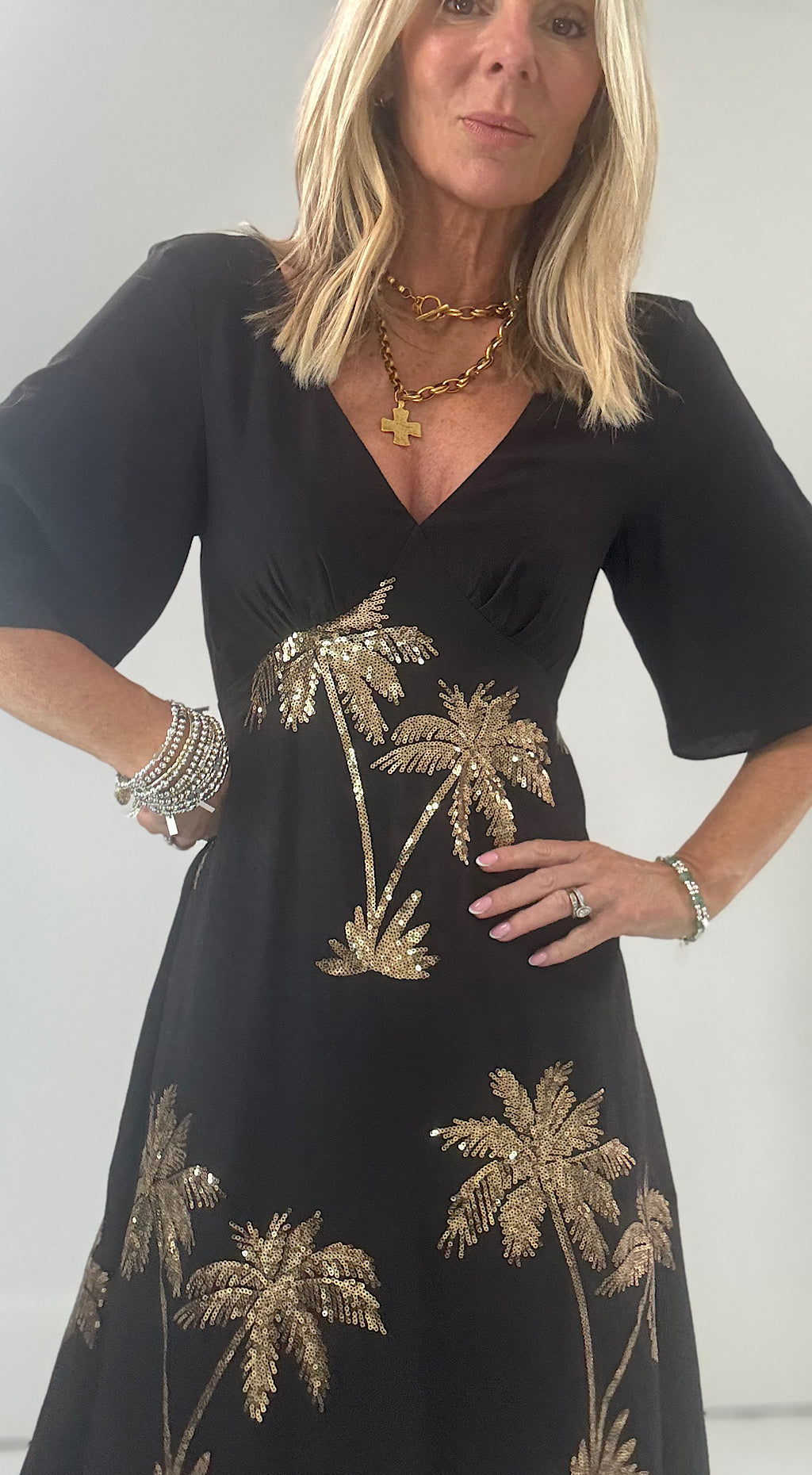 Blythe Dress Palms of Gold by Traffic People