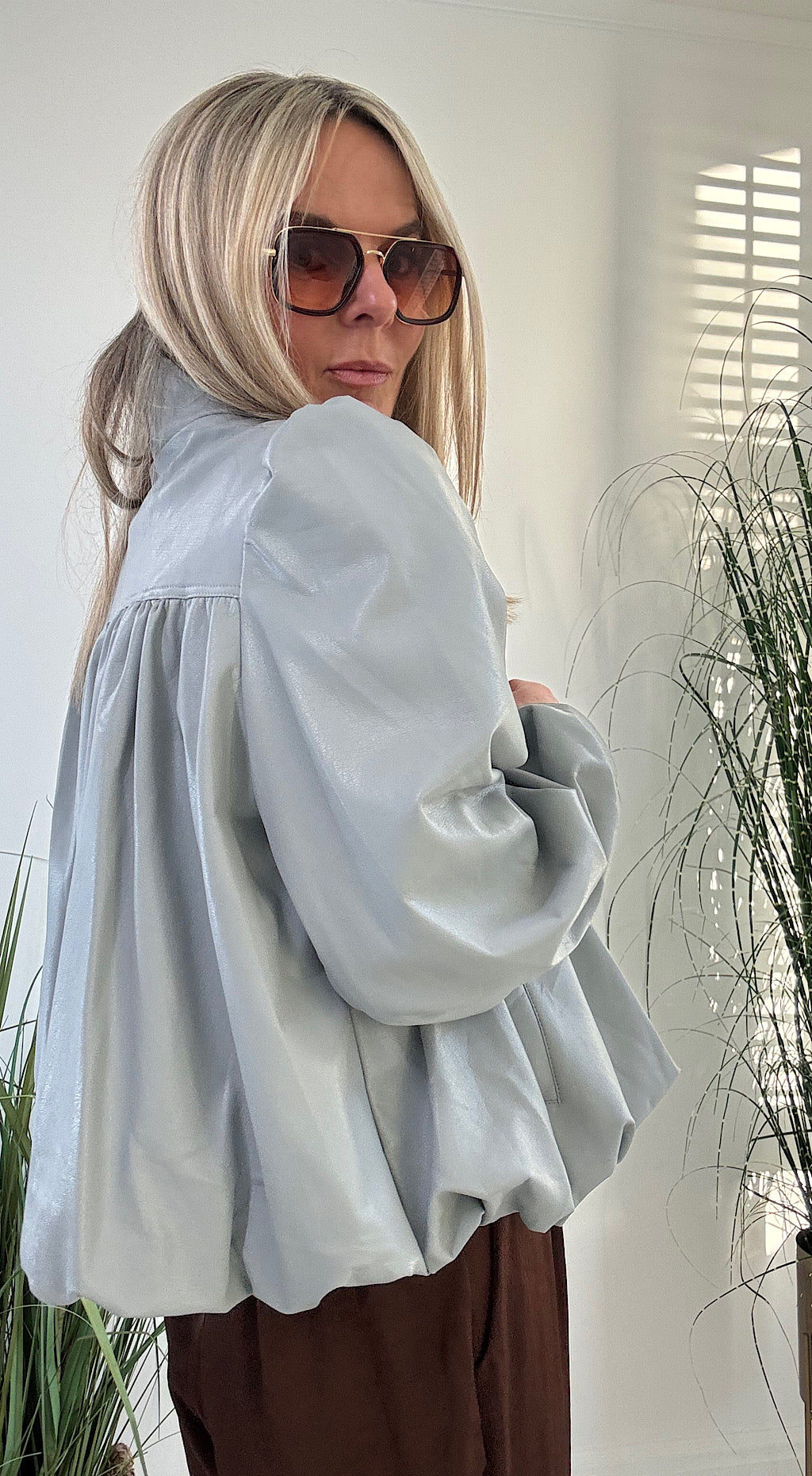 Chloe jacket duck egg blue