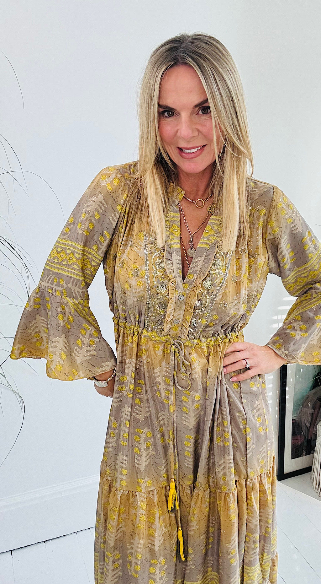 Indian silk maxi dress