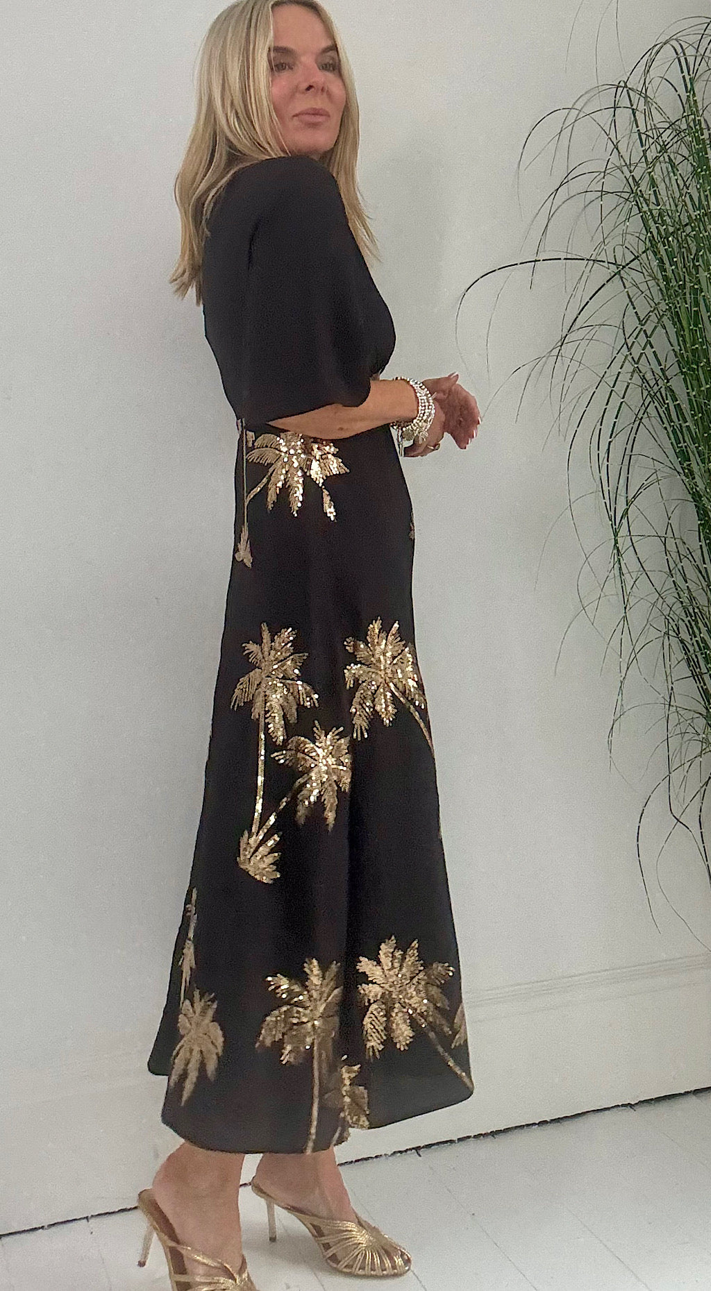 Blythe Dress Palms of Gold by Traffic People