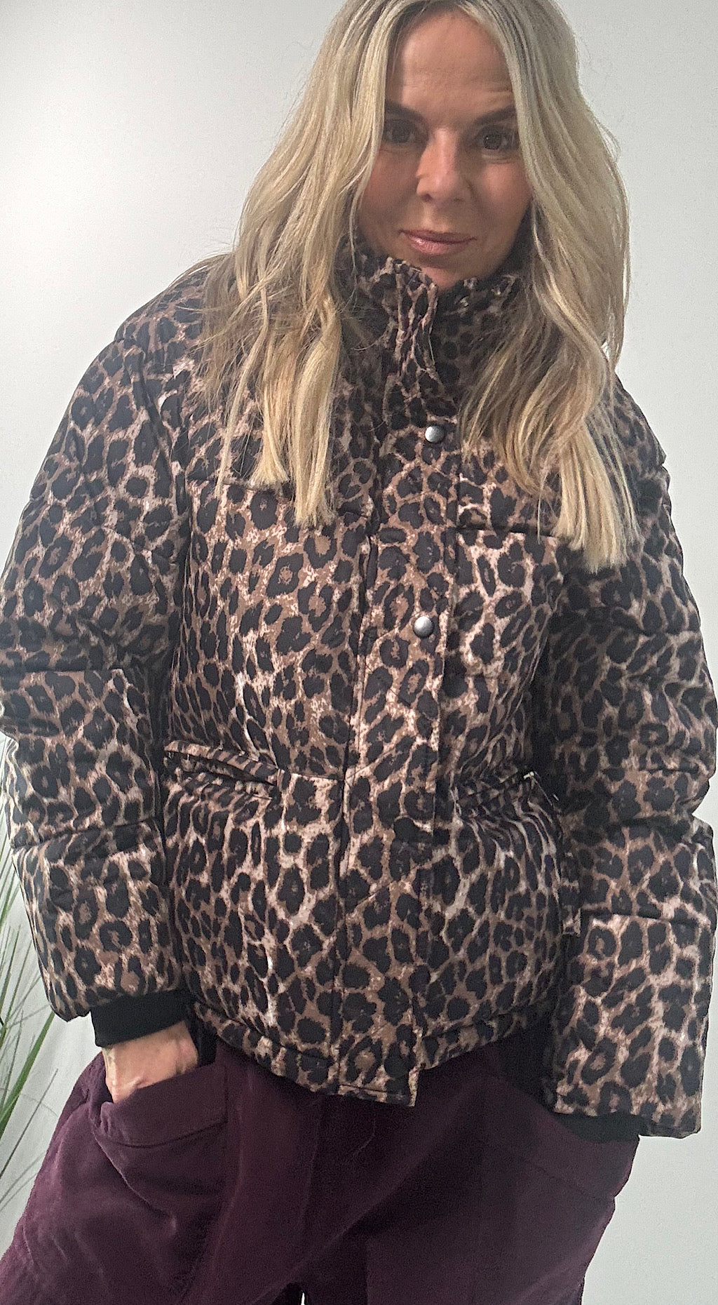 Leopard Puffa Coat