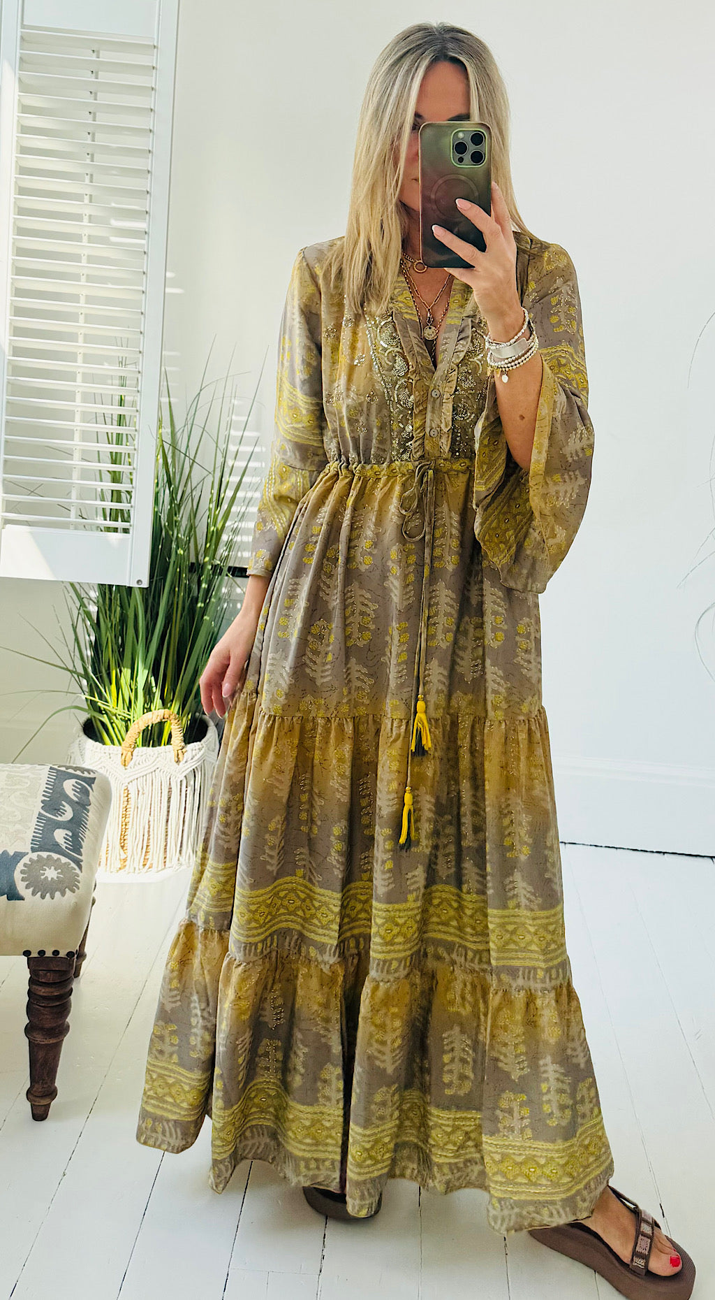 Indian silk maxi dress