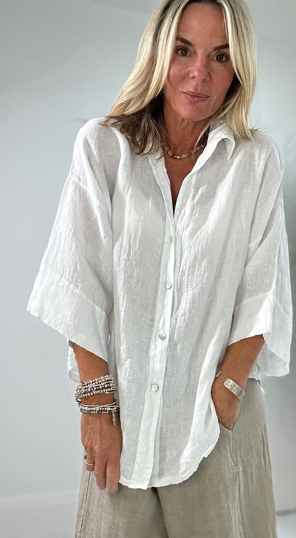 Linen shirts white