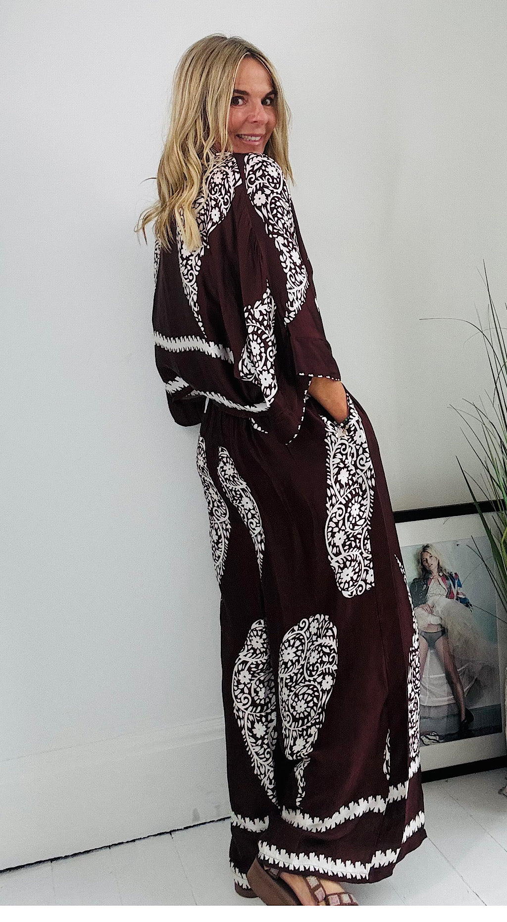 Chocolate paisley suit