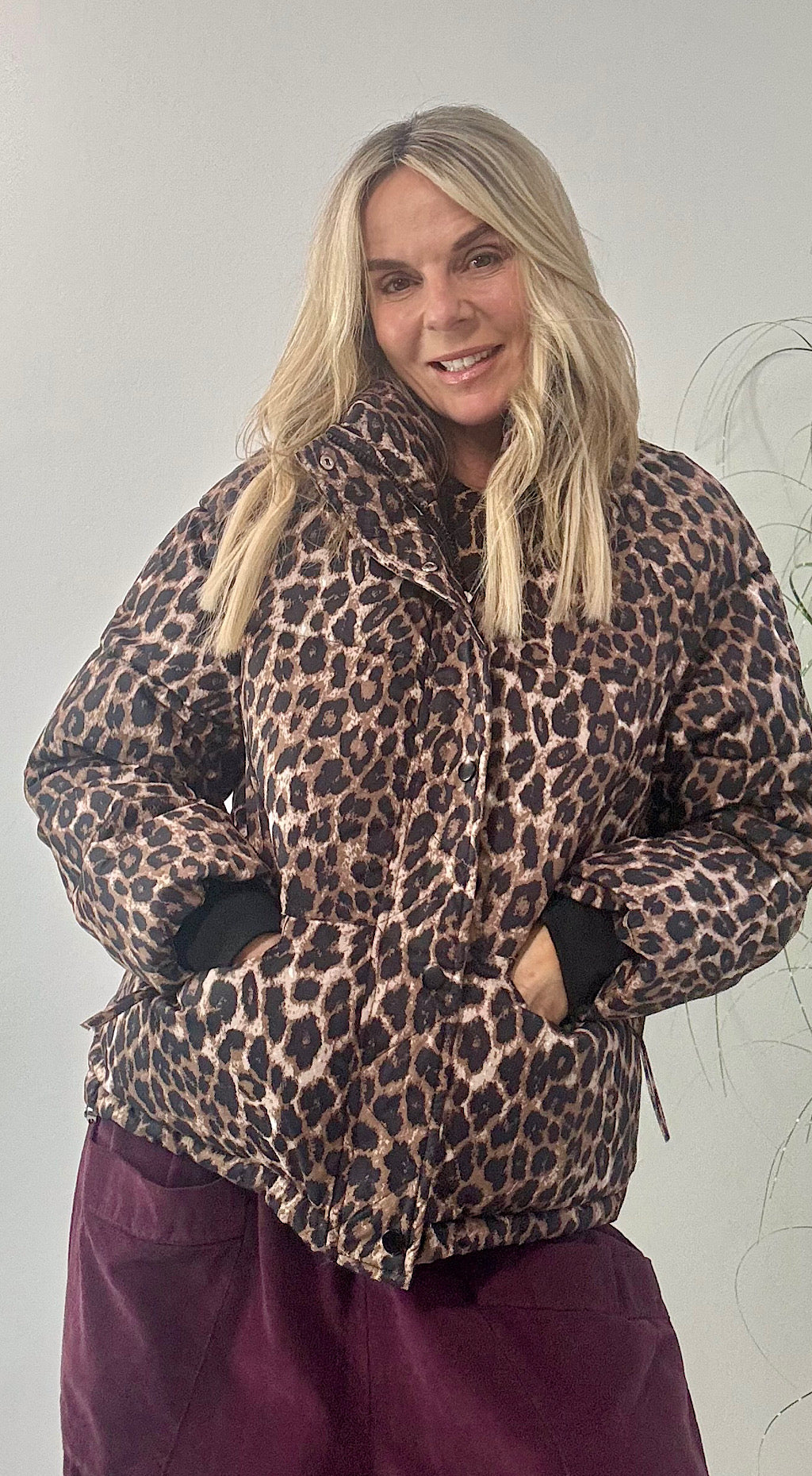 Leopard Puffa Coat
