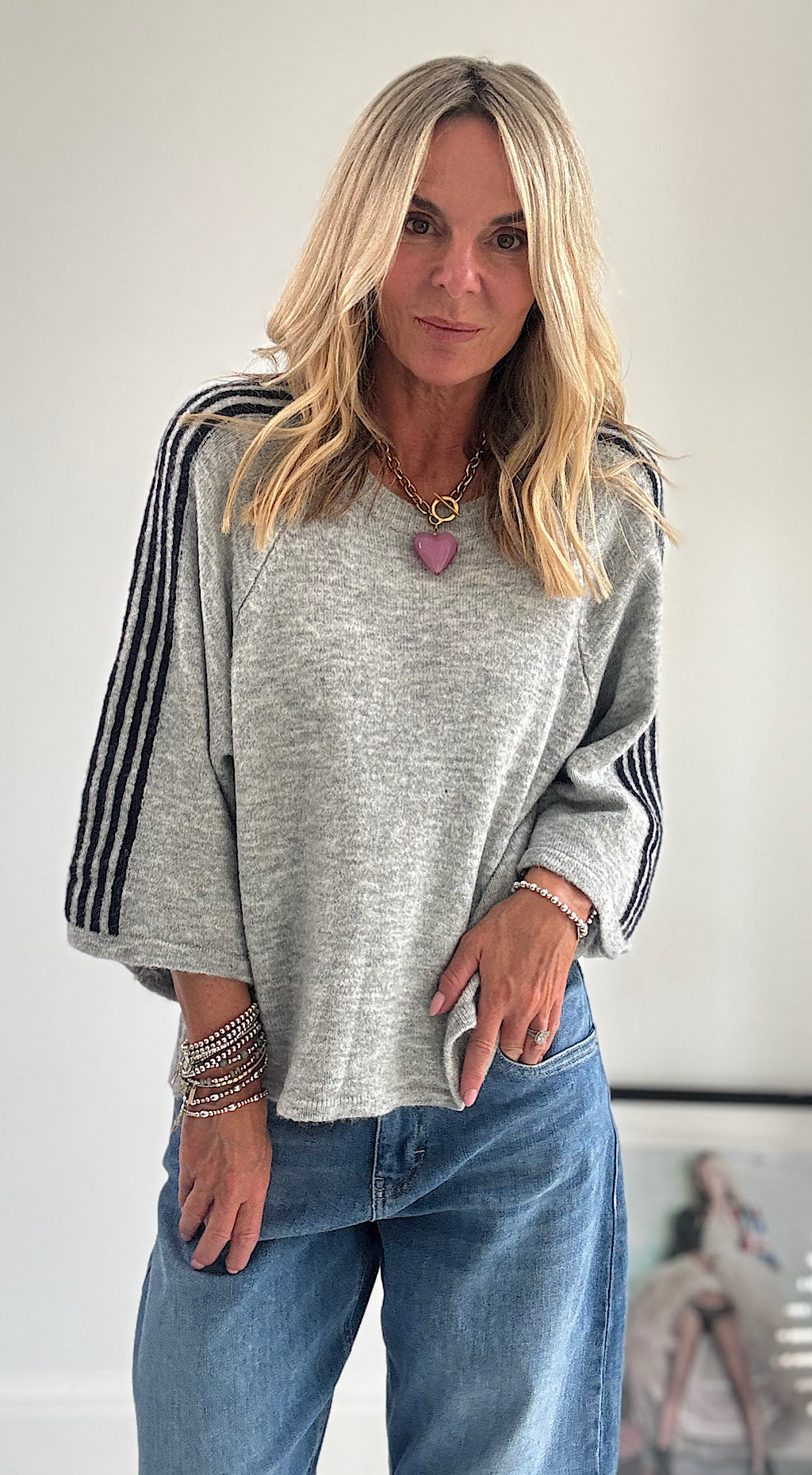 Retro Sporty Knit - grey