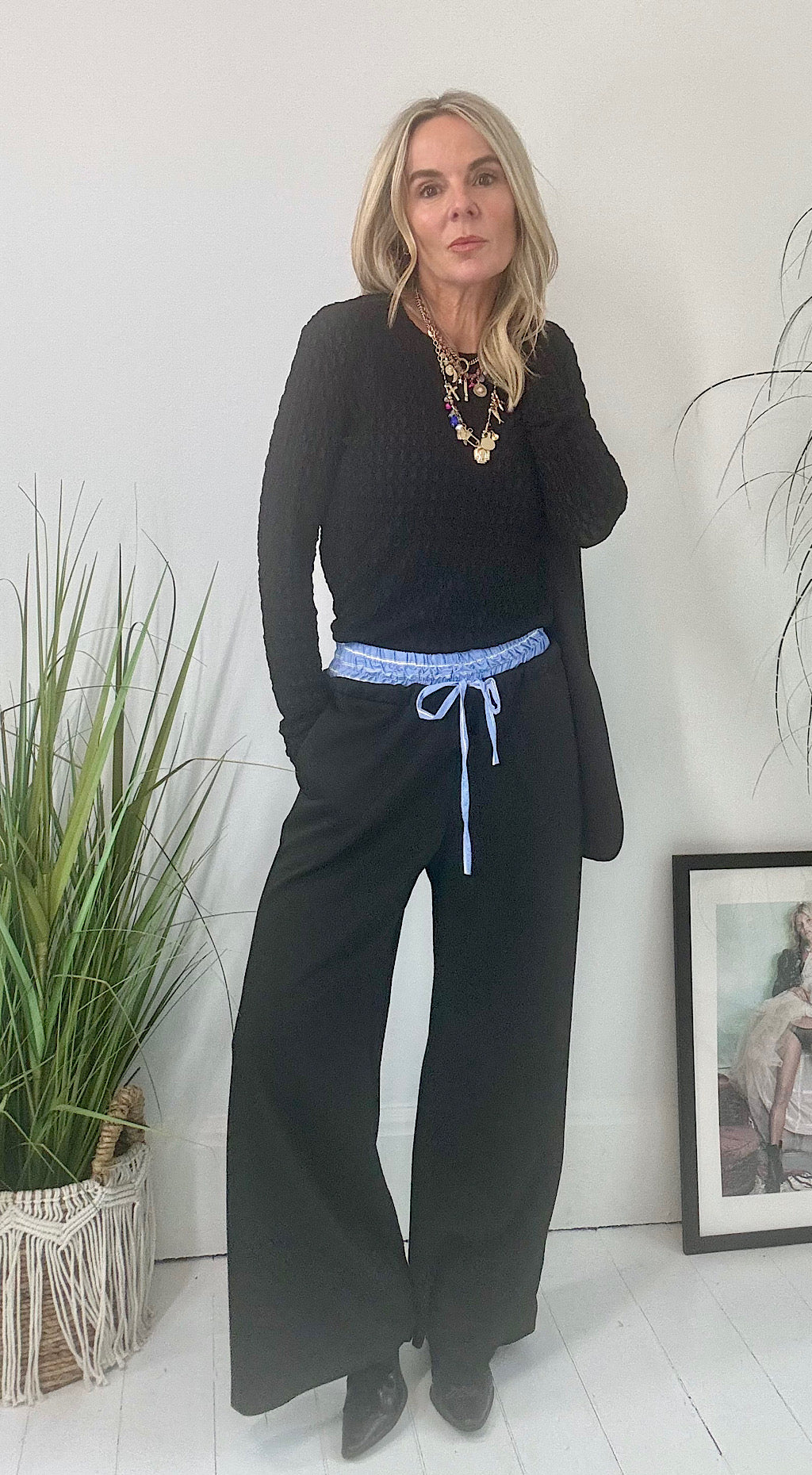 Shirt Trim Blazer Suit