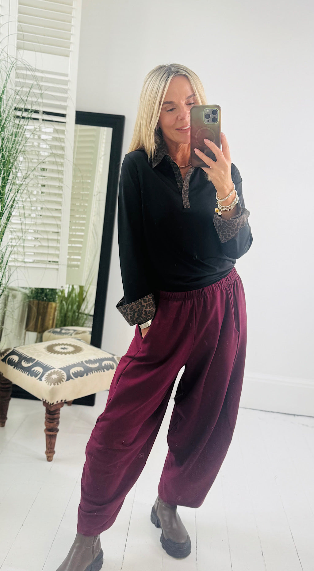 Cocoon pant plum