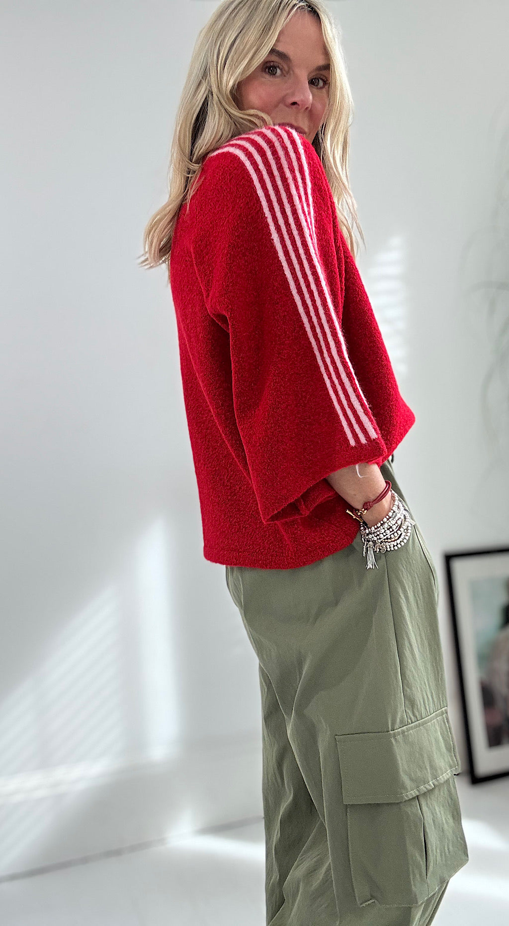 Retro Sporty Knit - red