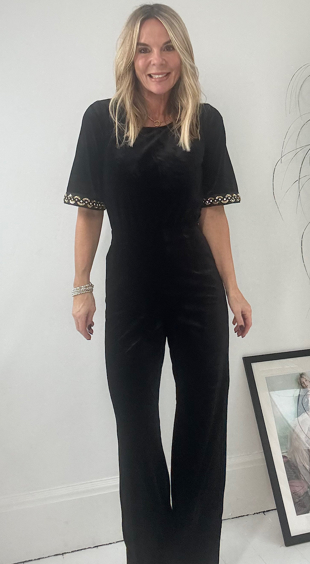 No Going Back Velvet Jumpsuit by Traffic People