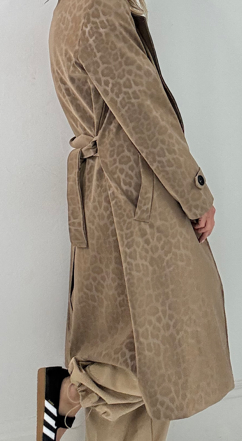 Trench Coat - muted leopard