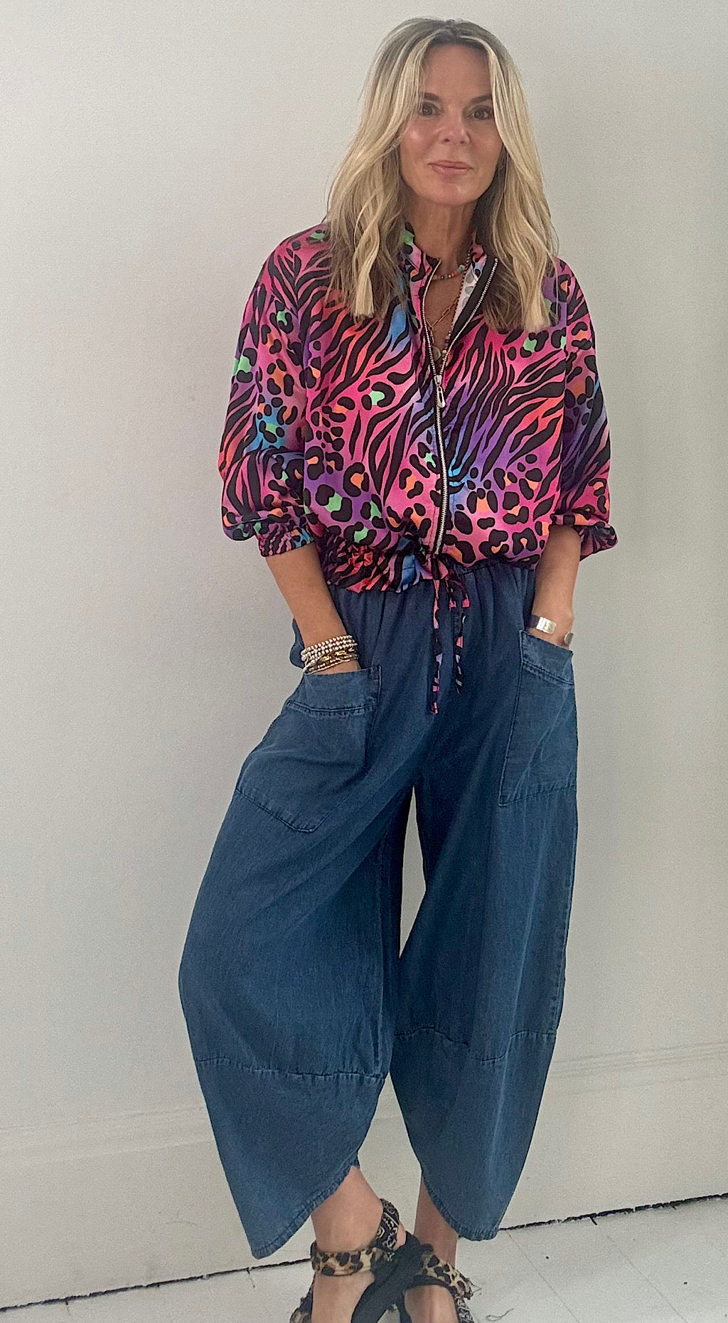 oh the 80's bomber retro leopard