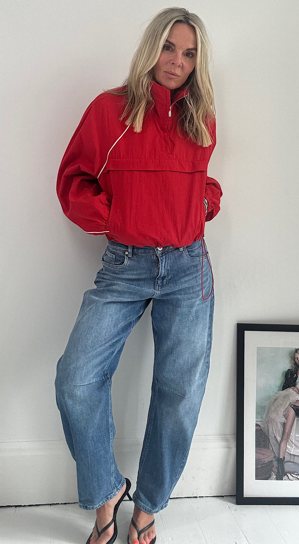 Red 1/2 Zip Jacket