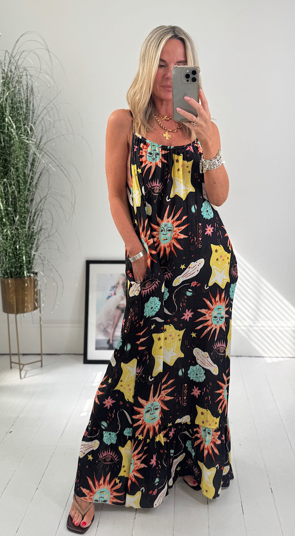 Cosmic Maxi Dress - black