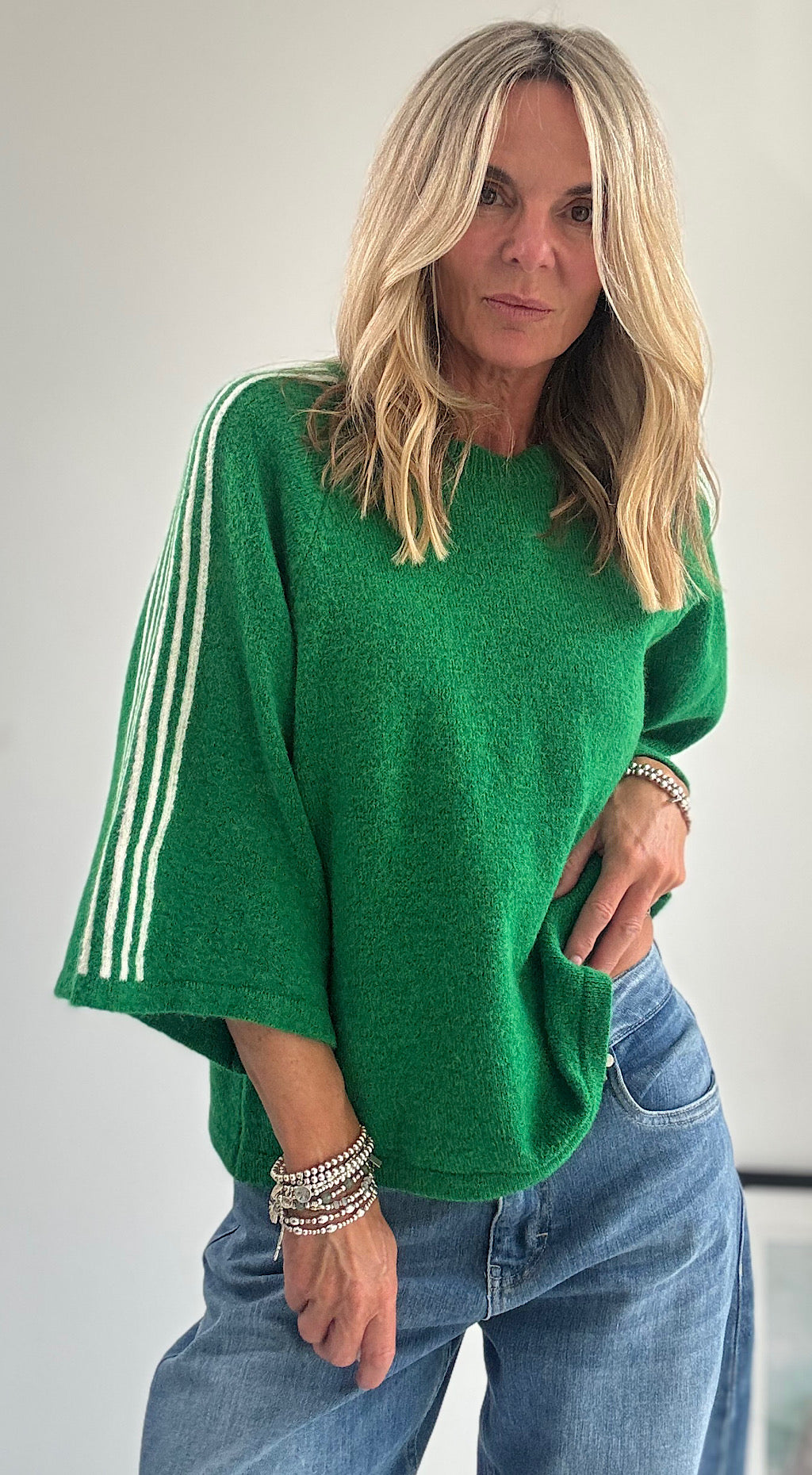 Retro Sporty Knit - green