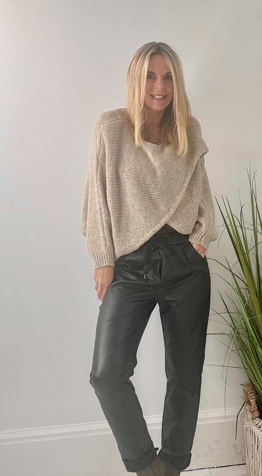 Crossover Knit Stone