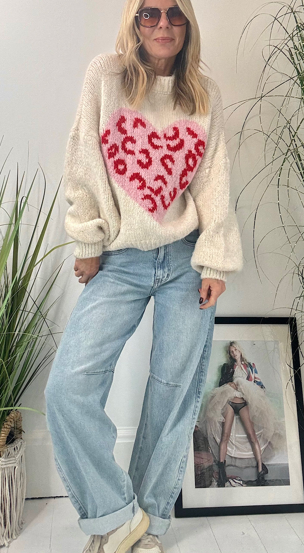 Pink Heart Knit