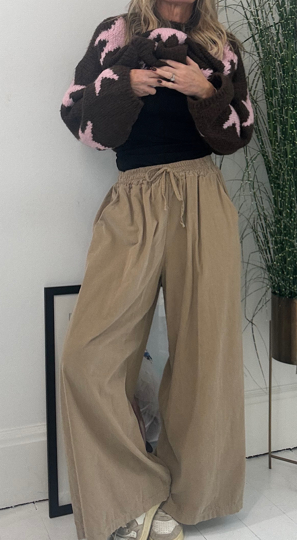 Needle Cord Flared Pant - Sand