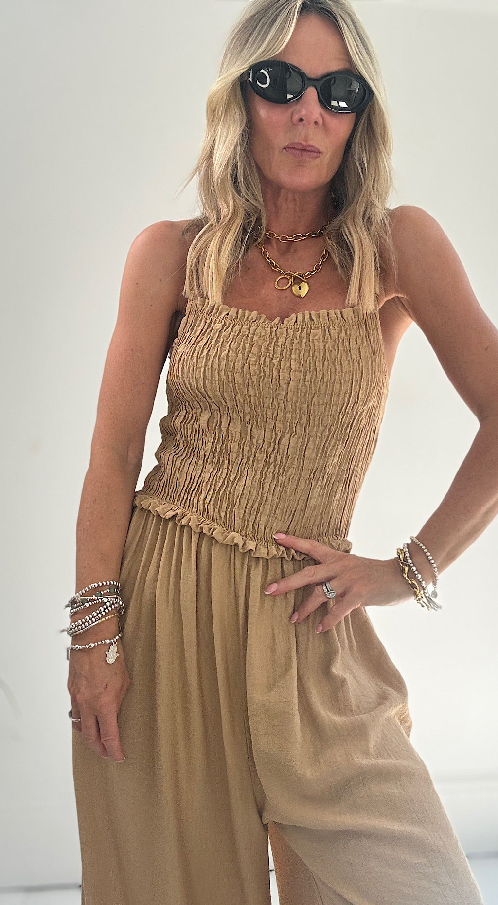 Camel jumpsuit