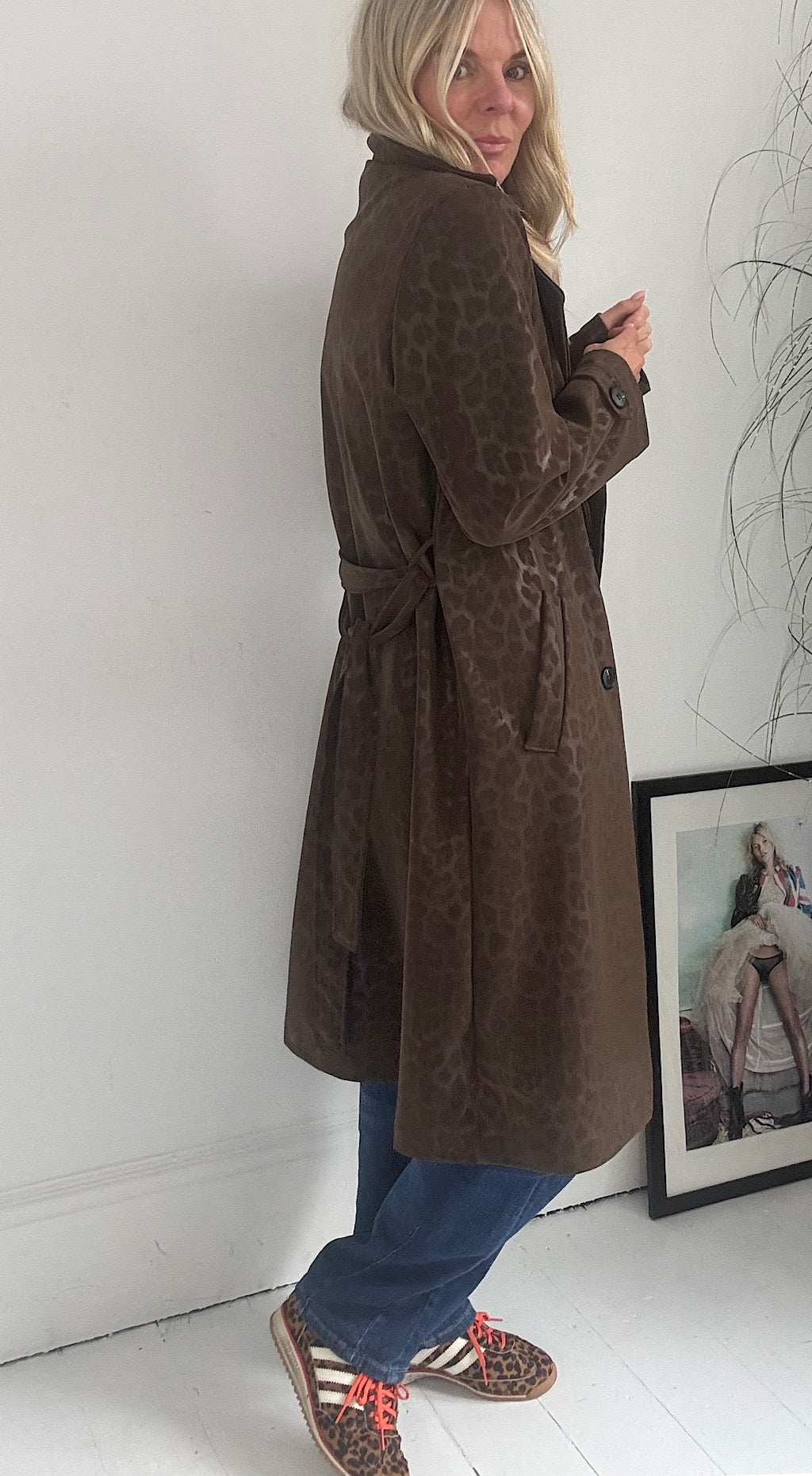 Trench Coat - chocolate leopard