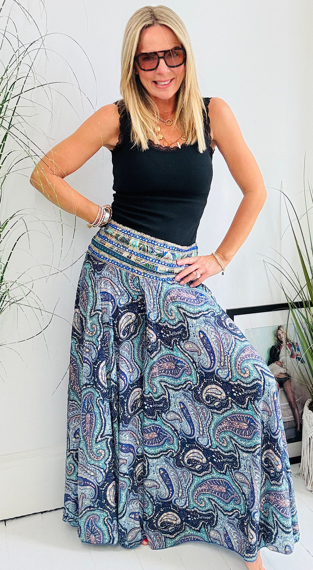 Indian palazzo pants Navy