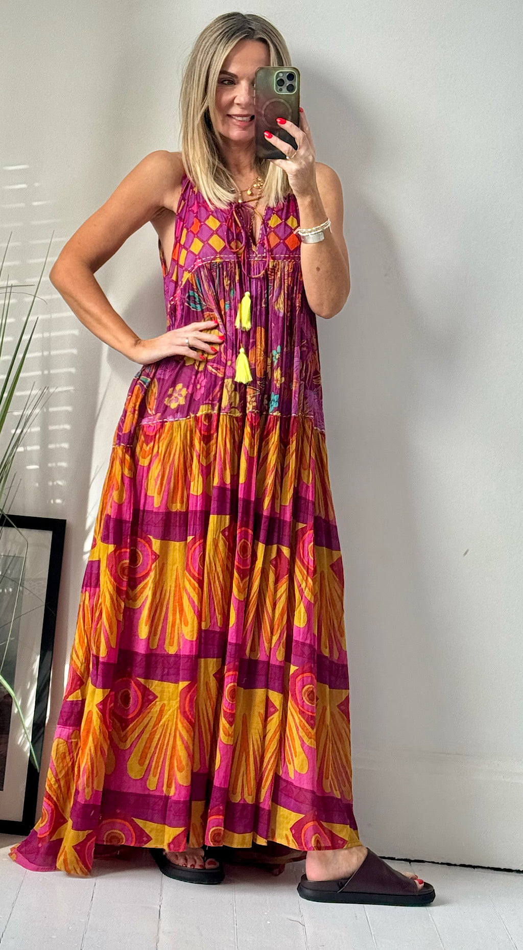 Bianca Maxi Dress - Purple mix