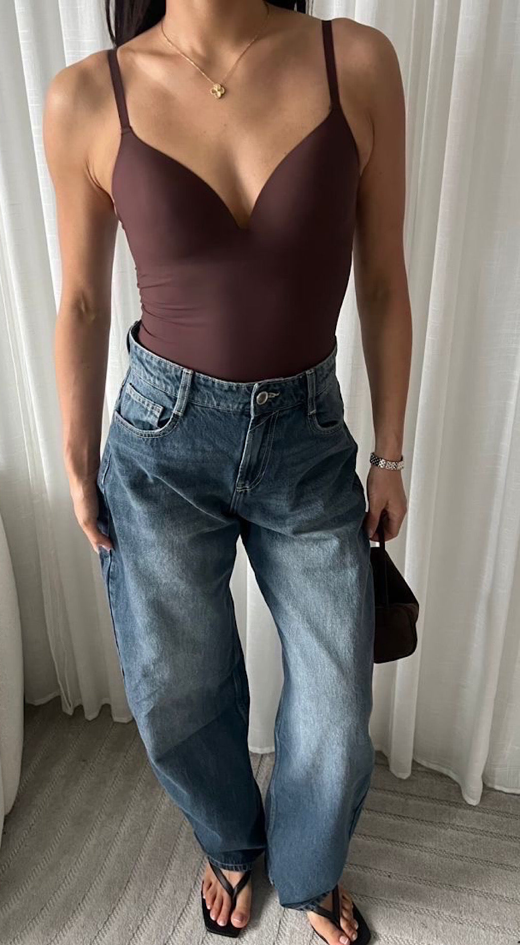 Skimmy Bodysuit - chocolate