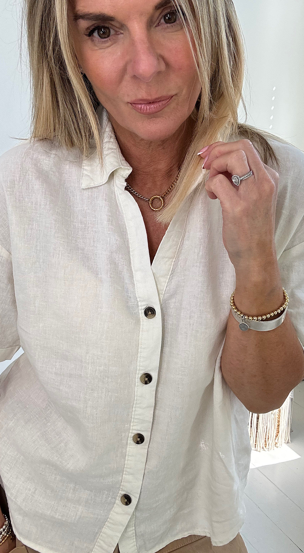 Falakka Oversized Shirt - Cream